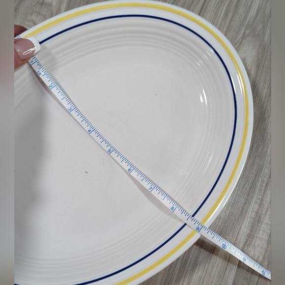 Fiestaware~White Multi Stripe Serving Platter - Picture 8 of 8